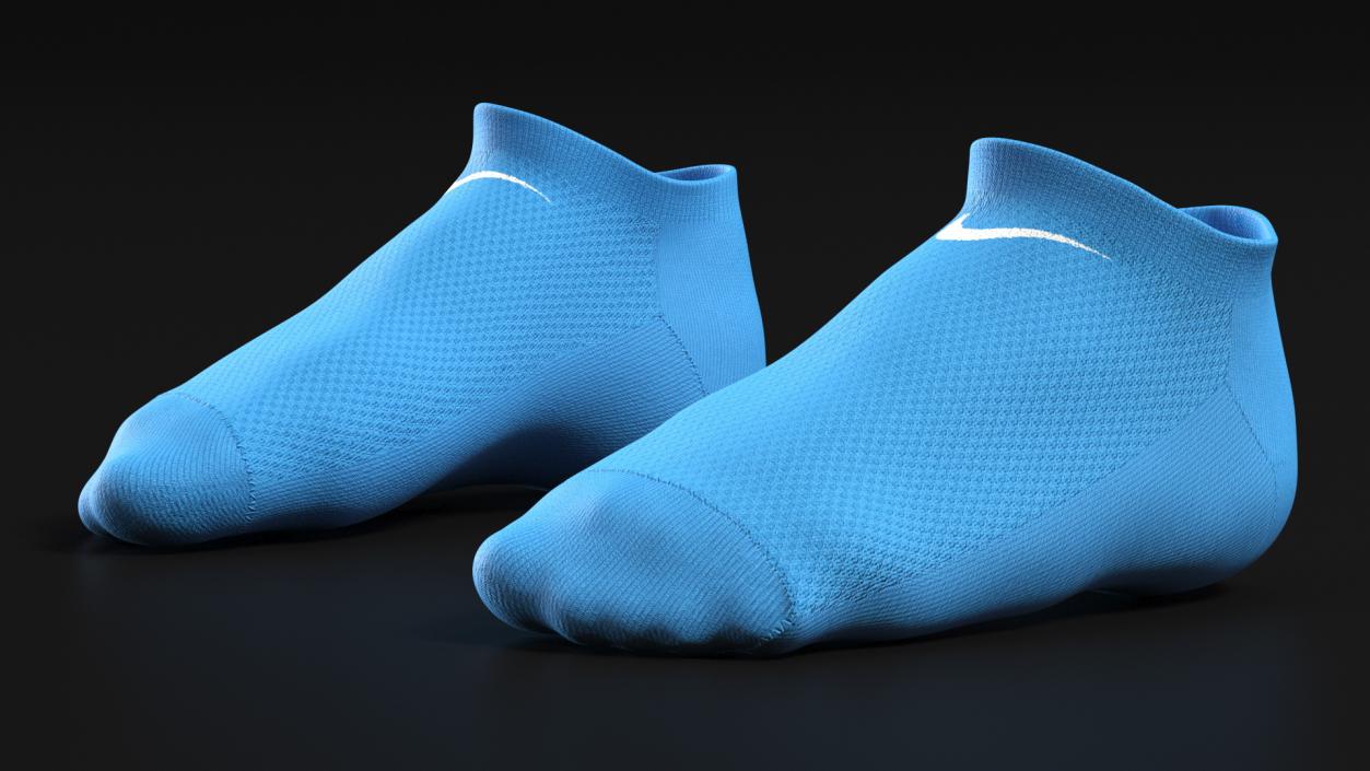 3D Socks Nike Blue on The Foot Standing