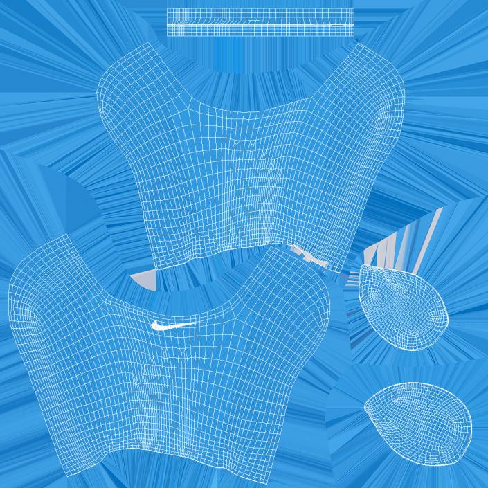 3D Socks Nike Blue on The Foot Standing