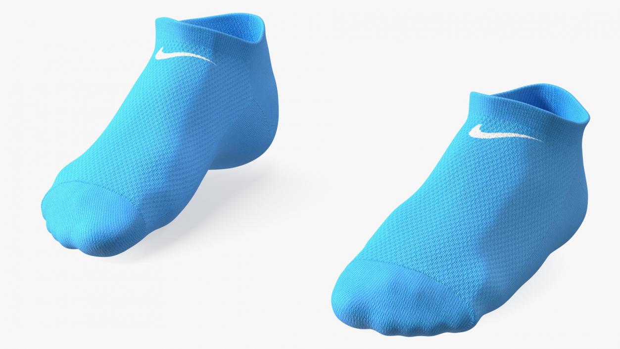 3D Socks Nike Blue on The Foot Standing