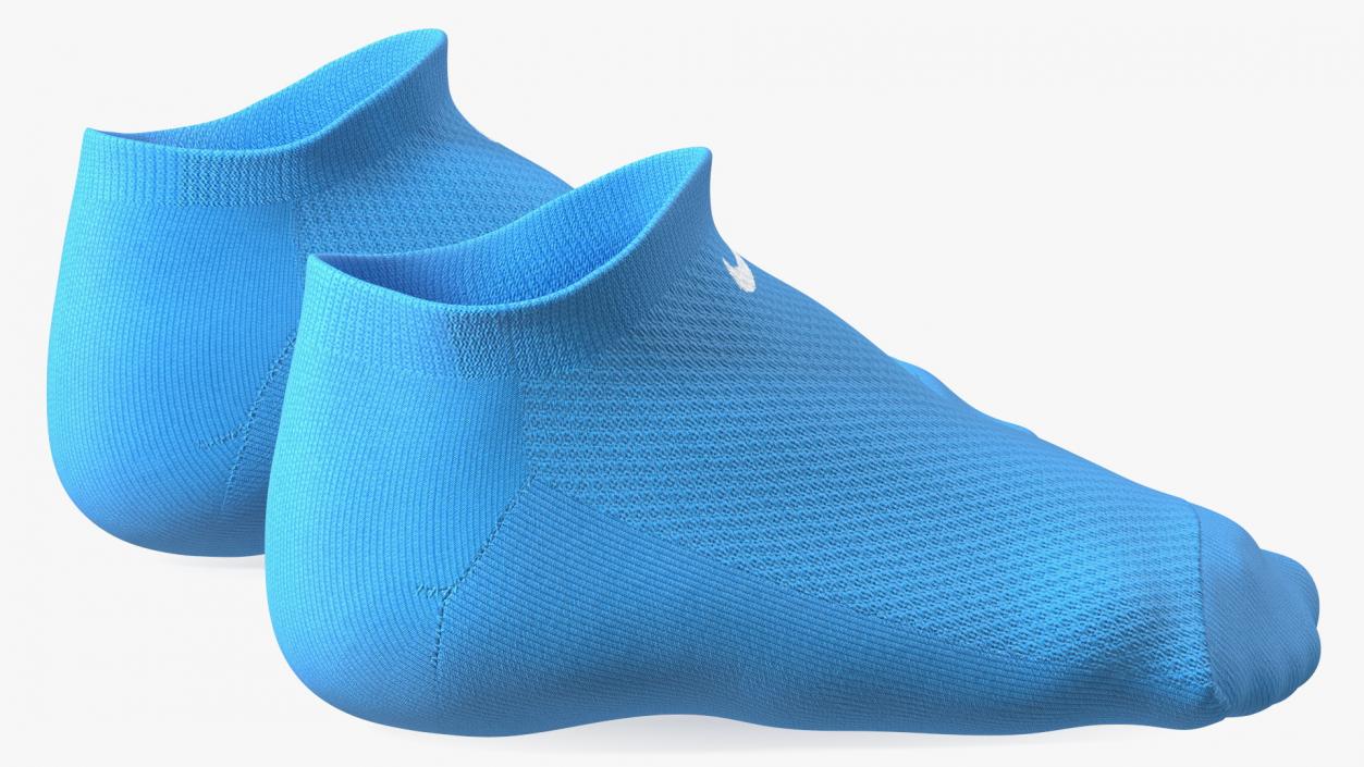 3D Socks Nike Blue on The Foot Standing