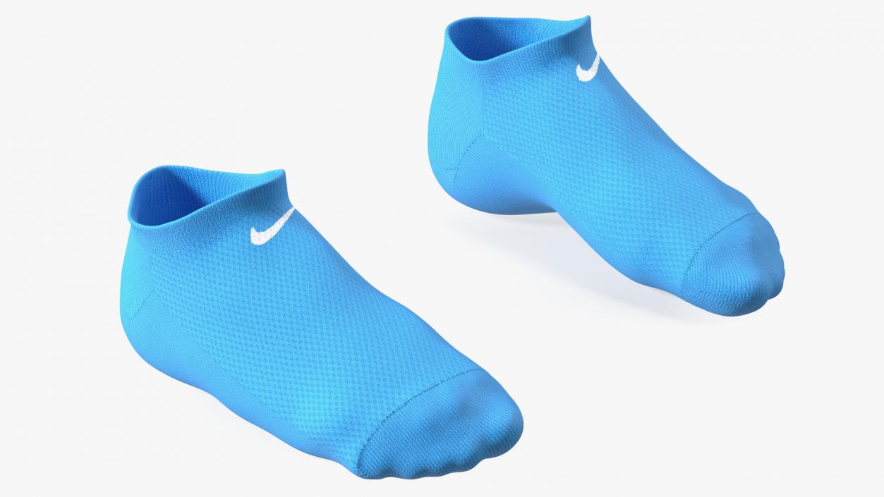 3D Socks Nike Blue on The Foot Standing