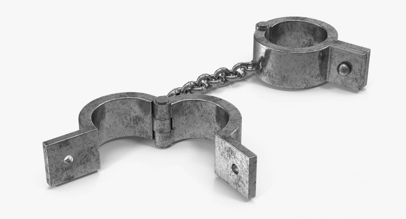 3D Old Prisoner Shackles