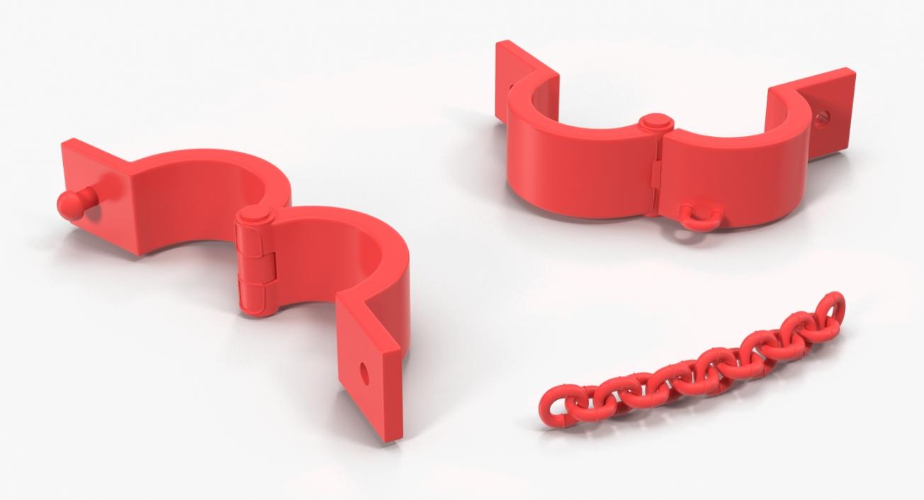 3D Old Prisoner Shackles