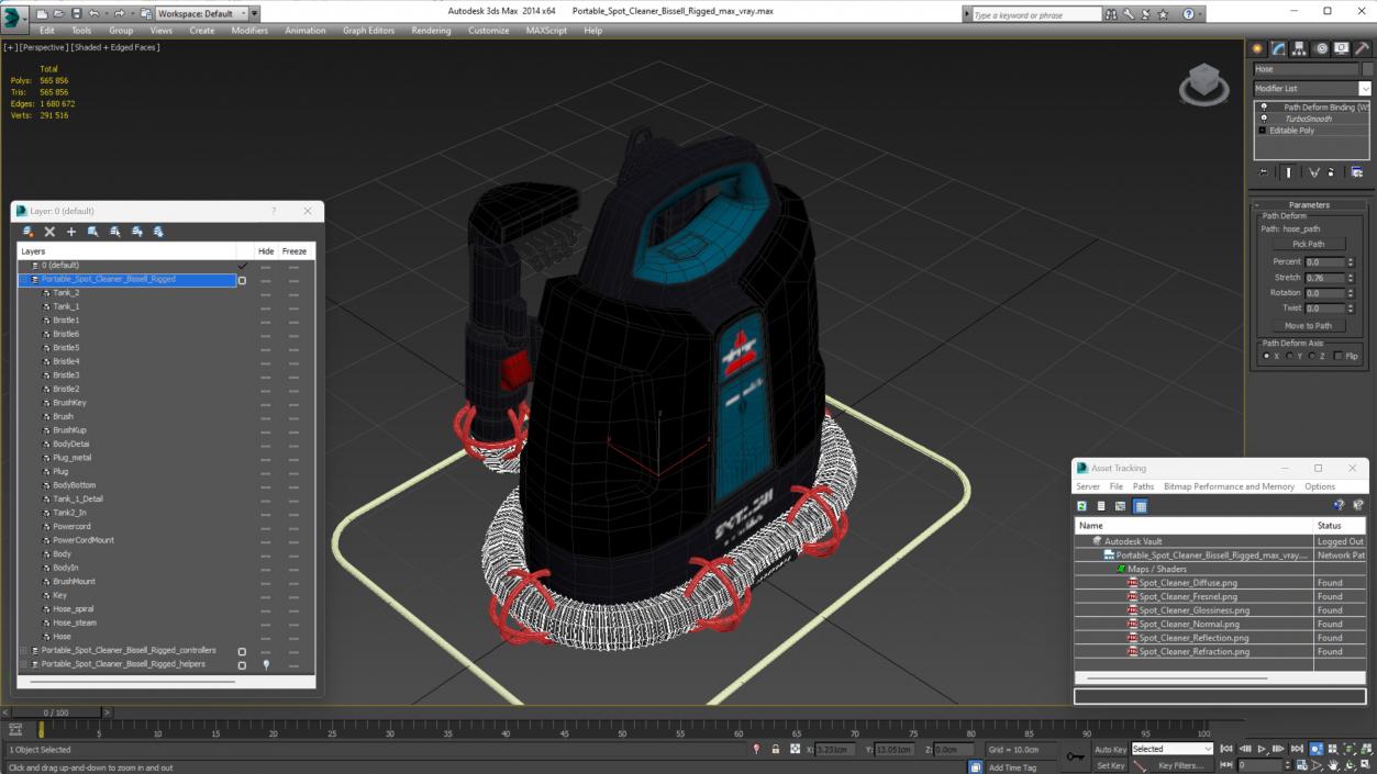 3D Portable Spot Cleaner Bissell Rigged