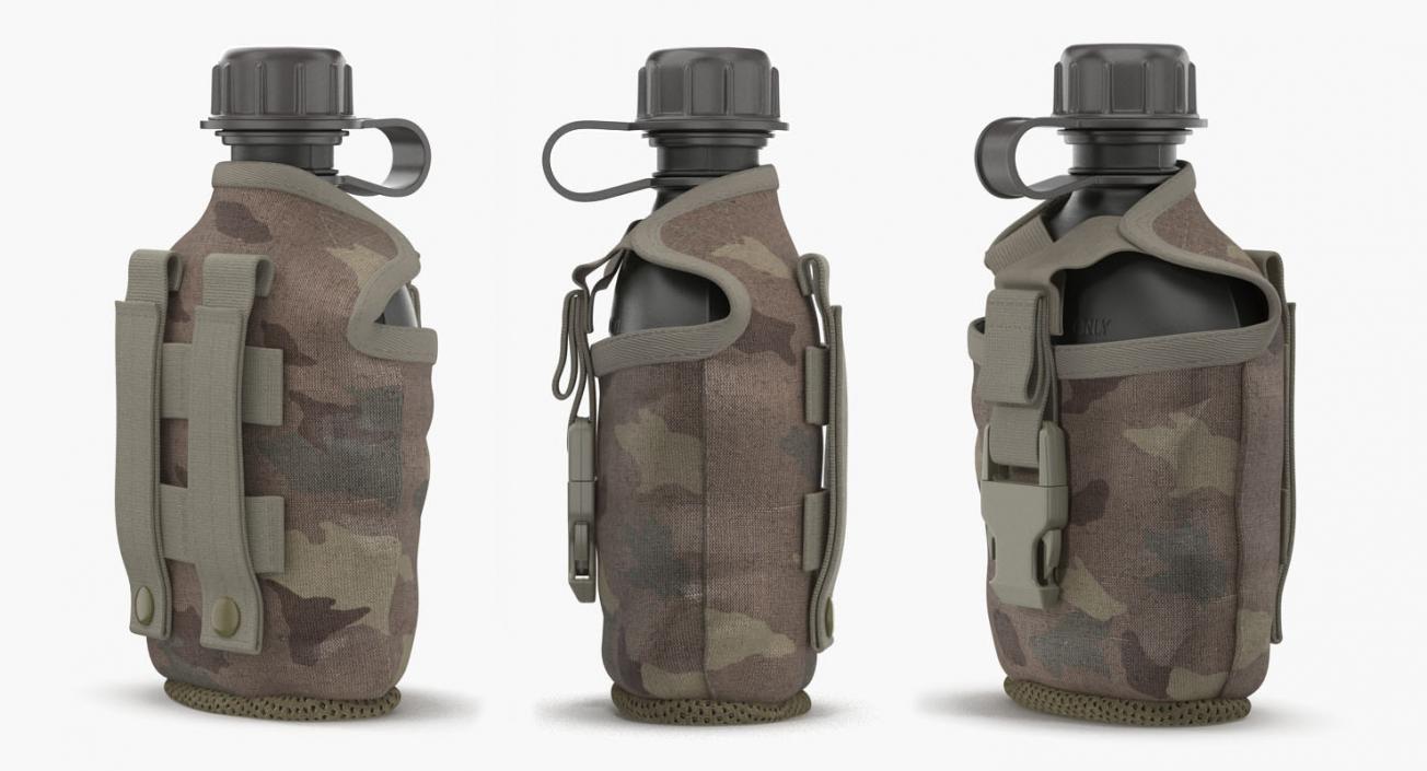 3D Military Bottle Water Canteen Travel Army