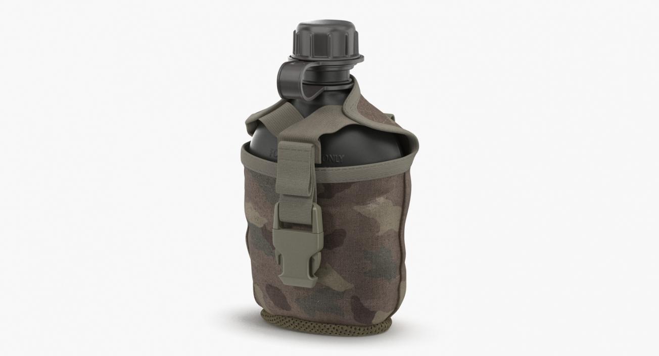 3D Military Bottle Water Canteen Travel Army