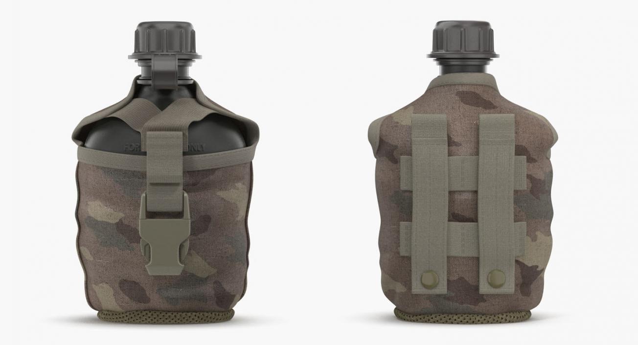 3D Military Bottle Water Canteen Travel Army