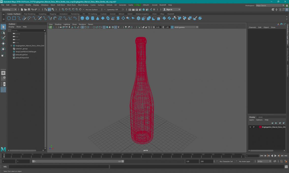 3D Engelgarten Marcel Deiss Wine Bottle