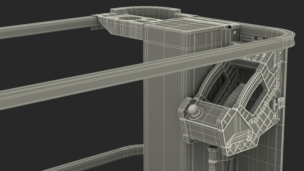 3D Vertical Mast Lift Working Position Dirty