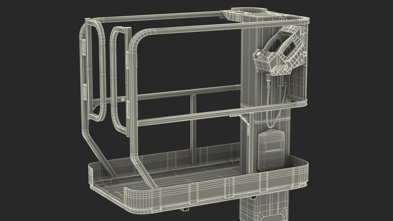 3D Vertical Mast Lift Working Position Dirty