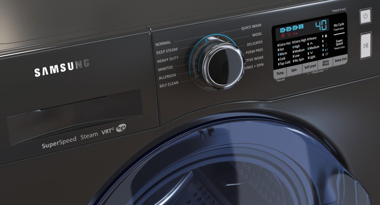 3D model Inox Samsung WW6800 Washing Machine