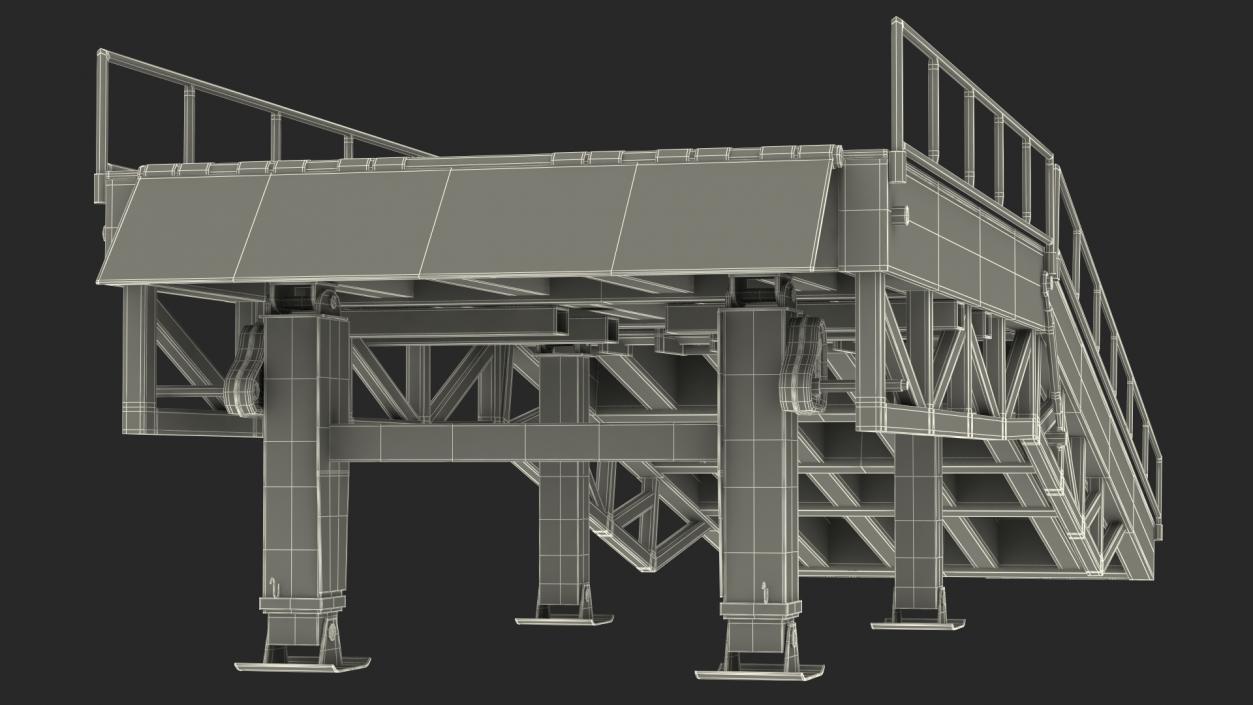 Portable Trailer Loading Dock 3D model