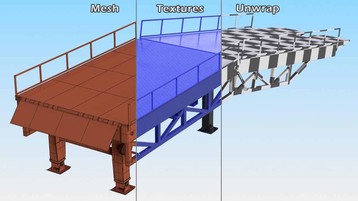 Portable Trailer Loading Dock 3D model