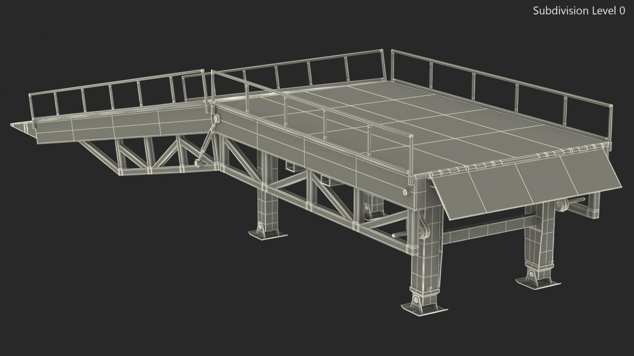 Portable Trailer Loading Dock 3D model