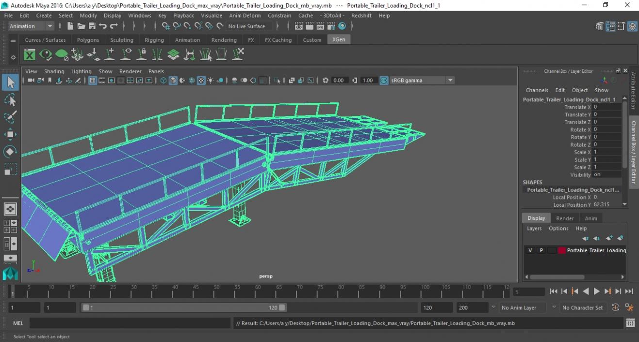 Portable Trailer Loading Dock 3D model