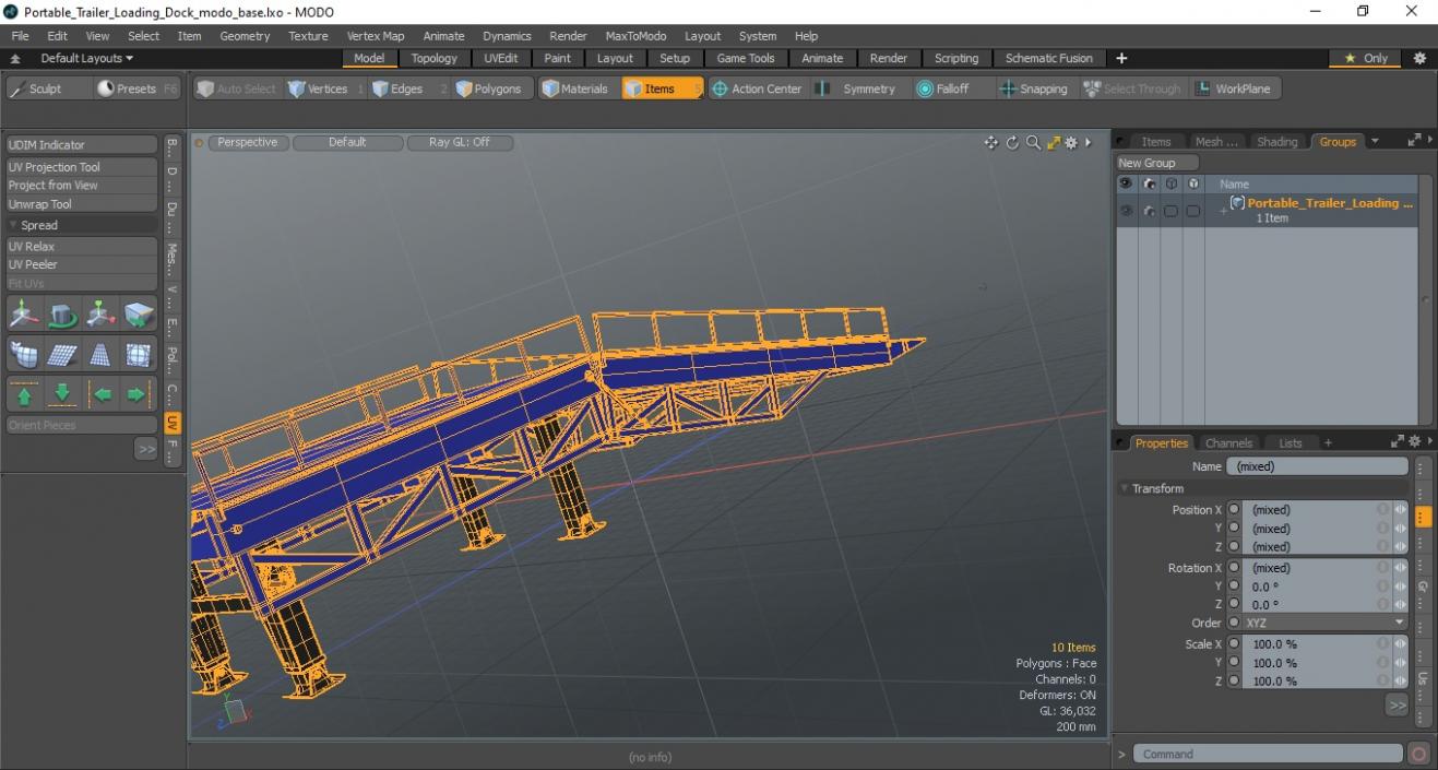 Portable Trailer Loading Dock 3D model