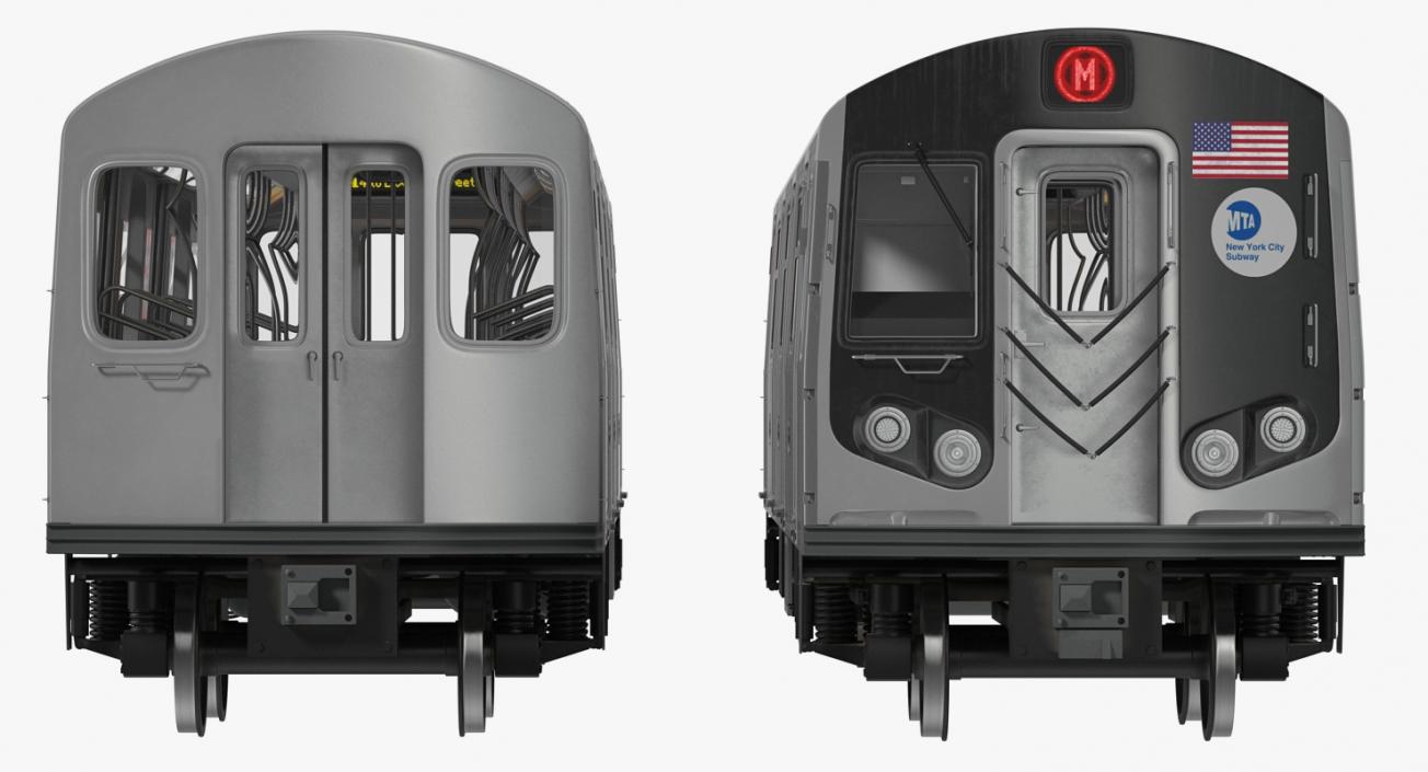 3D R160 New York City Subway Car Rigged