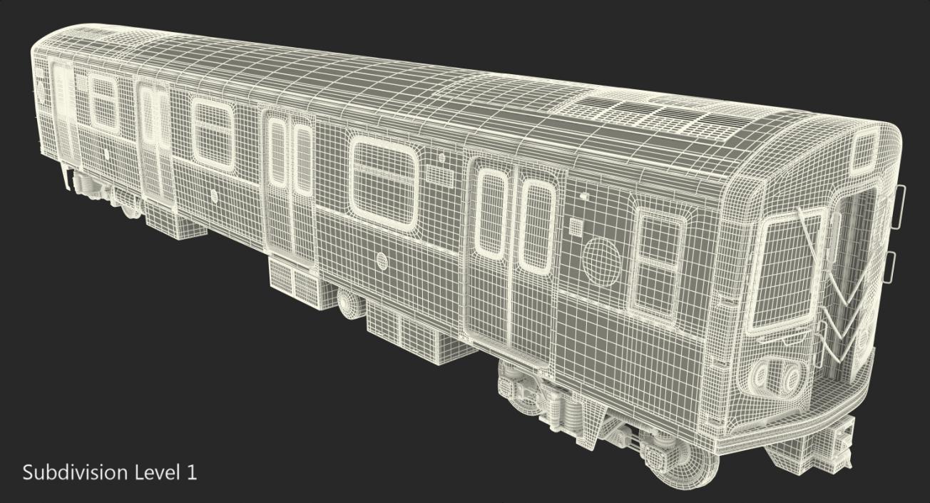 3D R160 New York City Subway Car Rigged