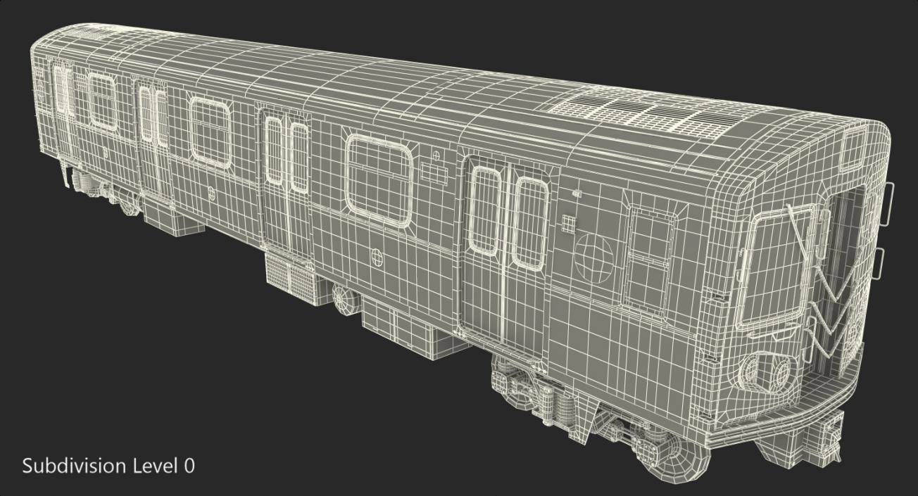 3D R160 New York City Subway Car Rigged