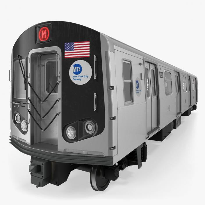 3D R160 New York City Subway Car Rigged