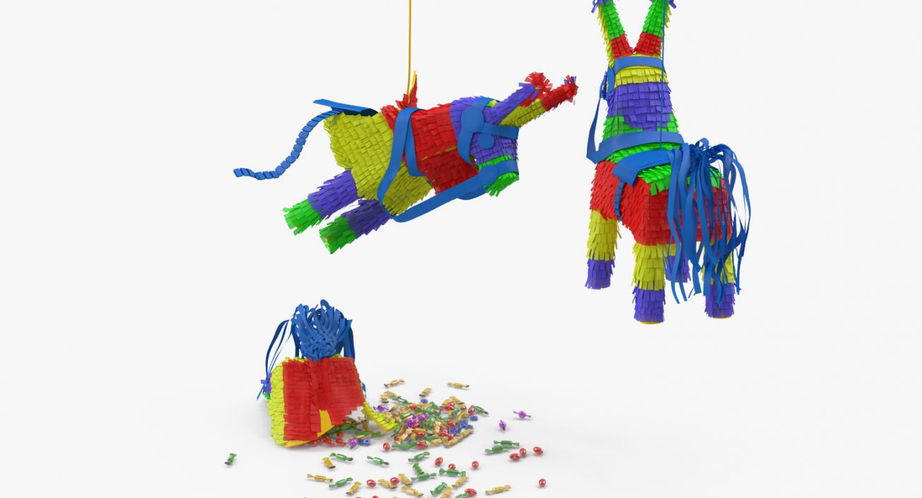 Mexican Donkey Pinata Collection 3D