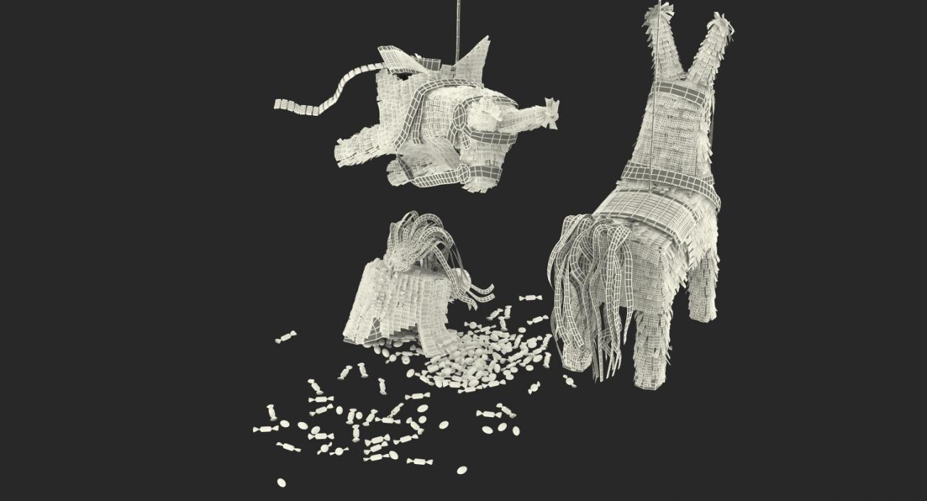 Mexican Donkey Pinata Collection 3D