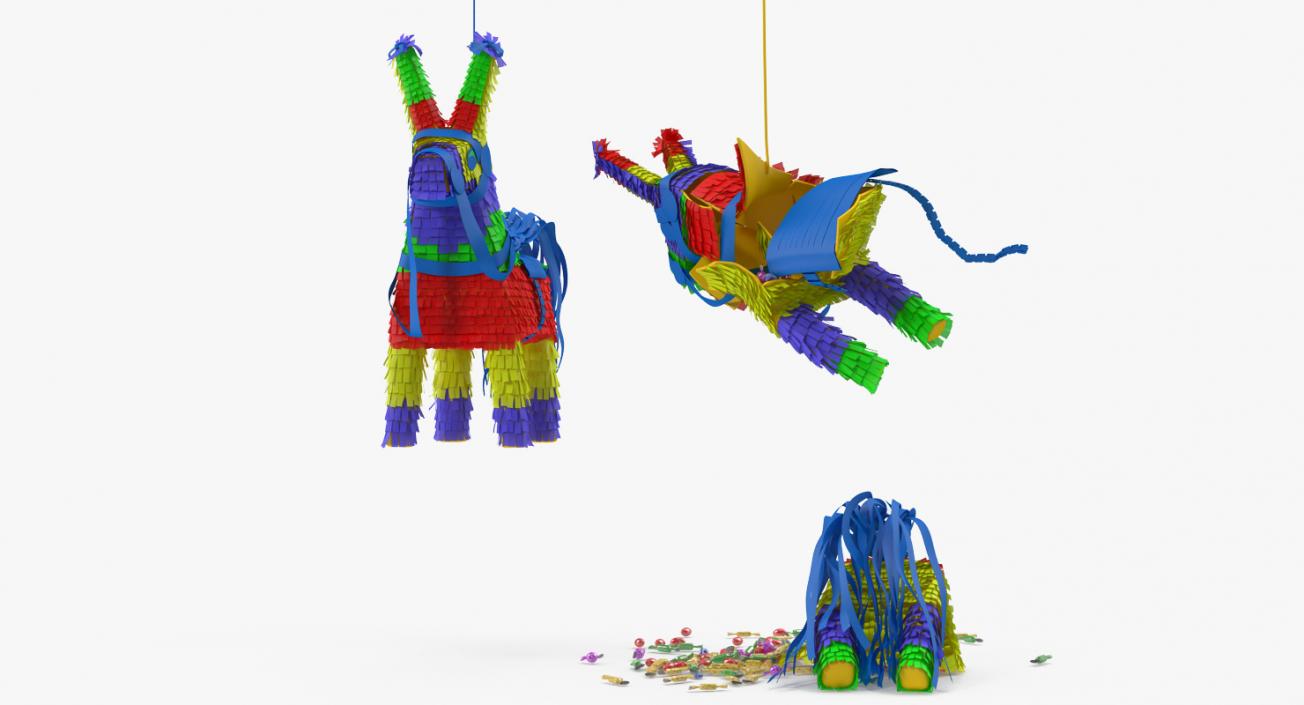 Mexican Donkey Pinata Collection 3D