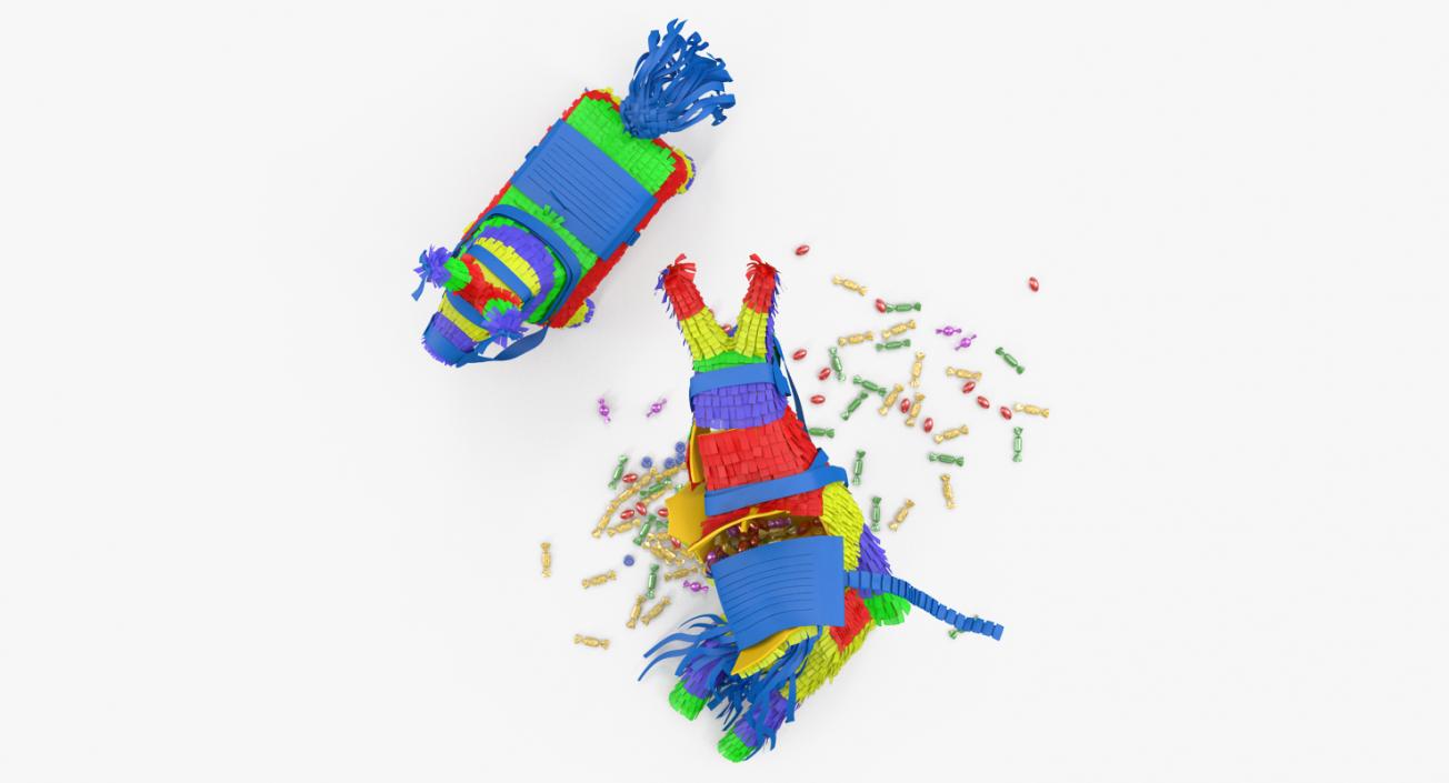 Mexican Donkey Pinata Collection 3D