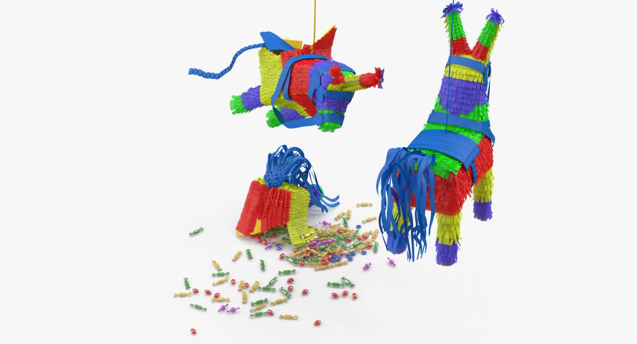 Mexican Donkey Pinata Collection 3D