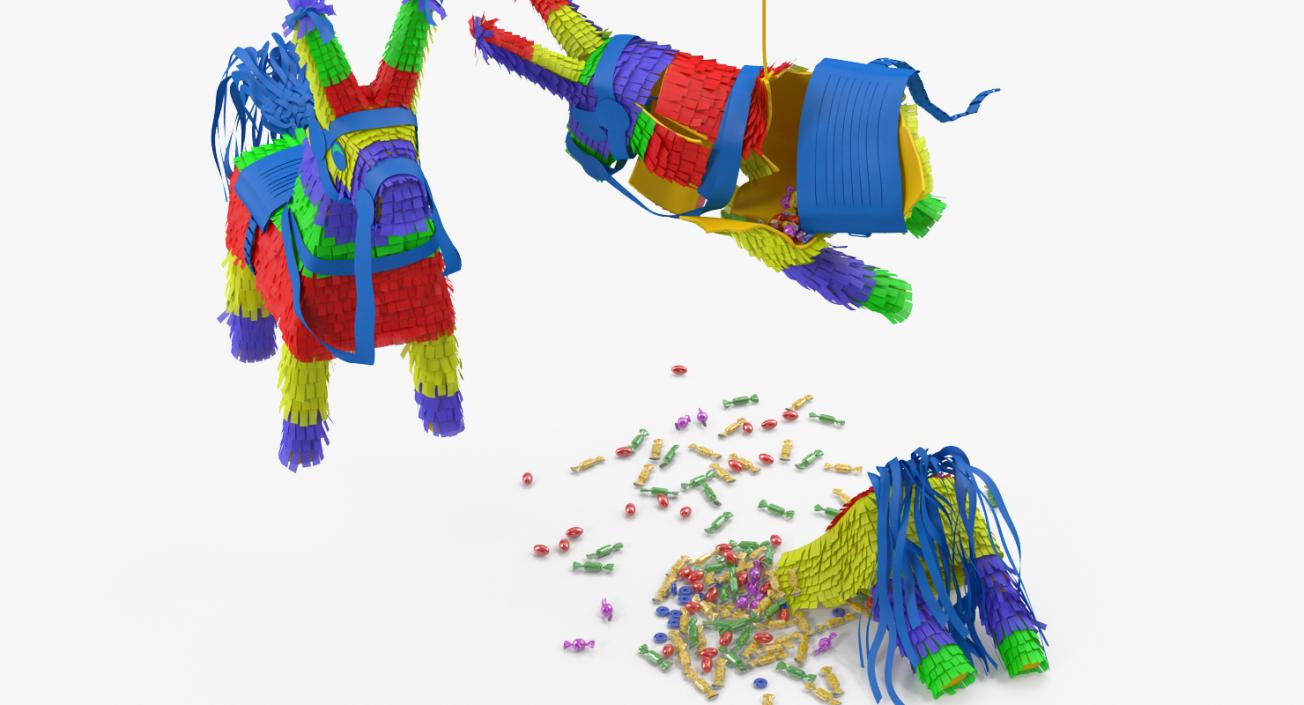 Mexican Donkey Pinata Collection 3D