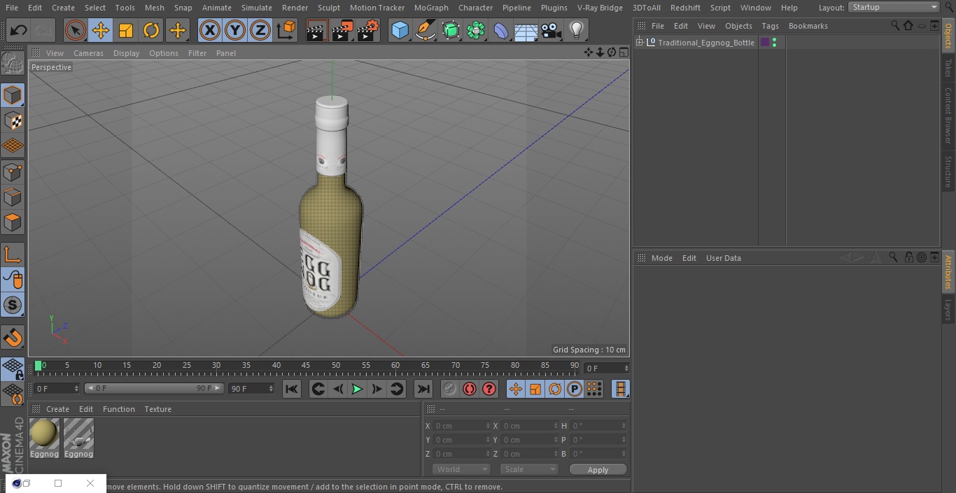 3D model Traditional Eggnog Bottle