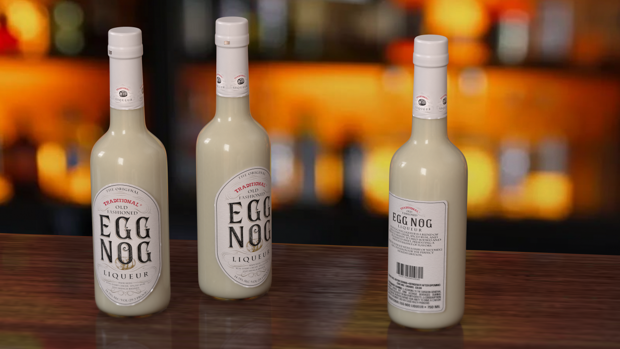 3D model Traditional Eggnog Bottle