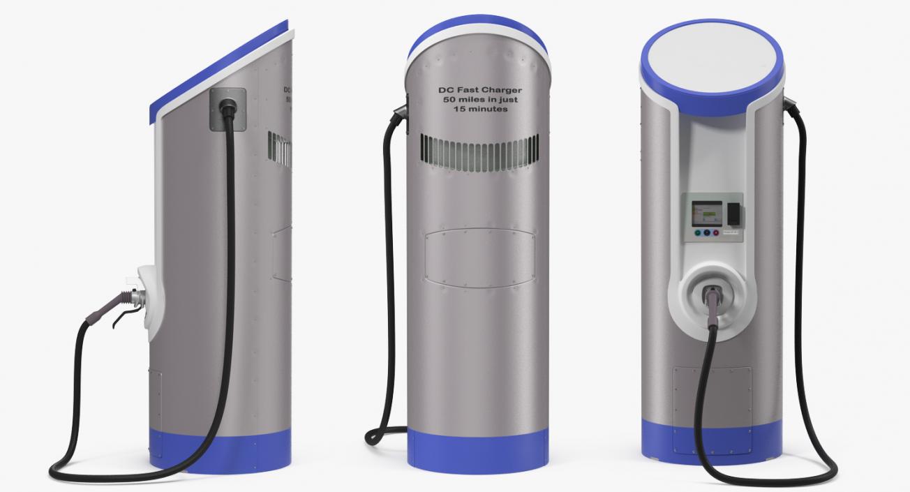 3D Electric Vehicle Chargers Collection