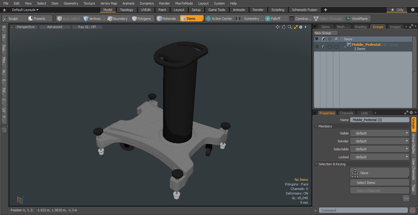 3D model Mobile Pedestal