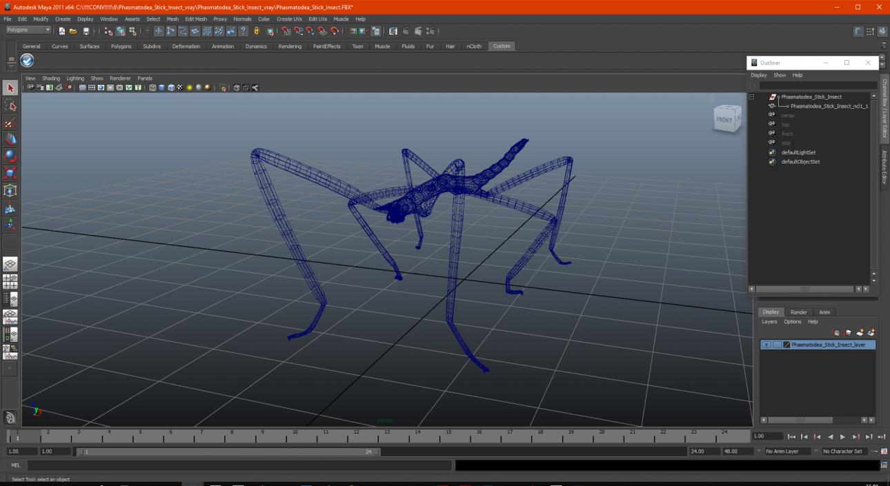 Phasmatodea Stick Insect 3D model