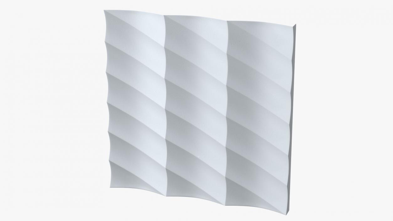 3D Wall Panel Half Pipe Ceramic model