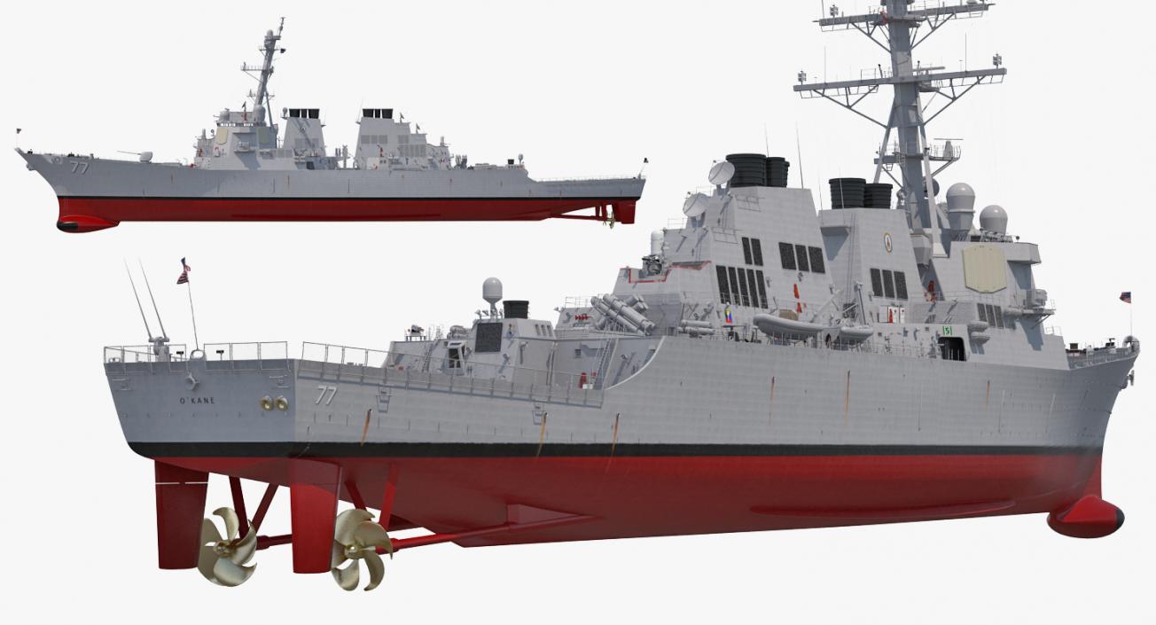 3D Arleigh Burke Destroyer OKane DDG-77