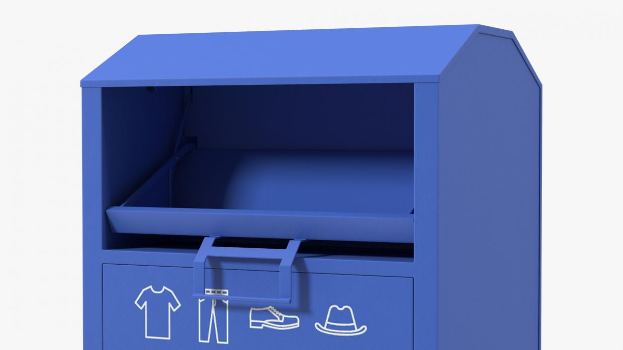 Clothing Drop Box Blue 3D