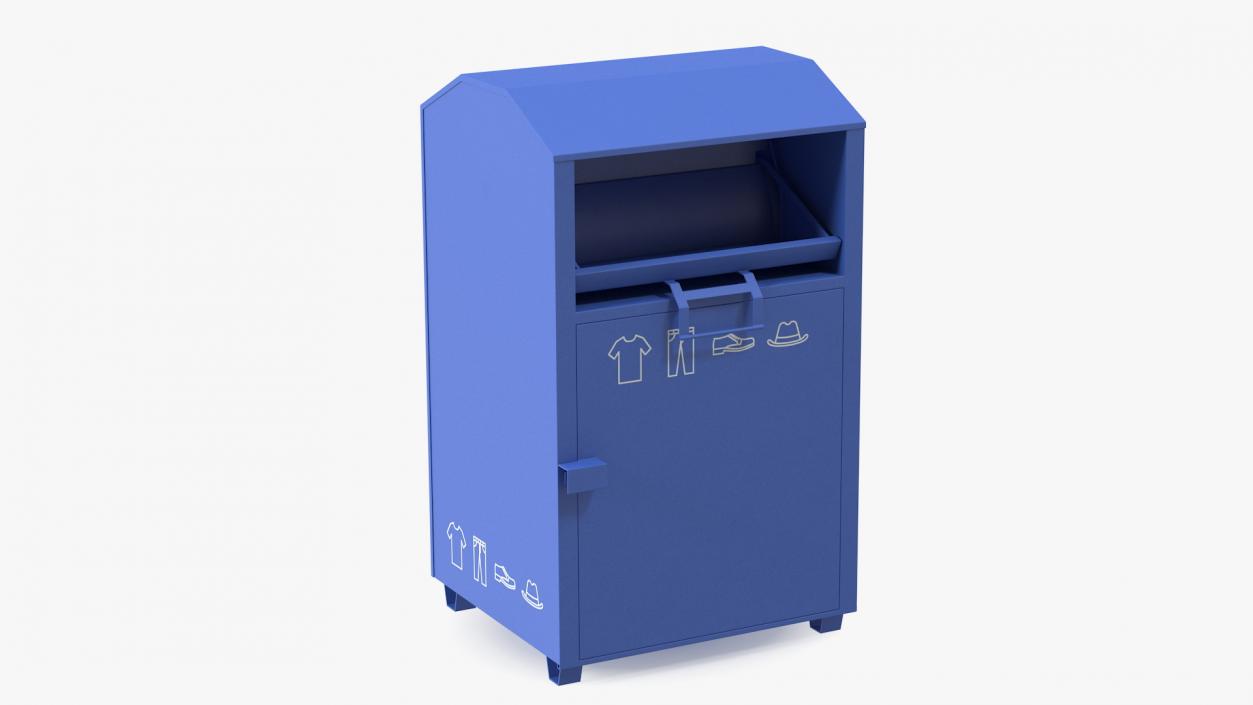 Clothing Drop Box Blue 3D