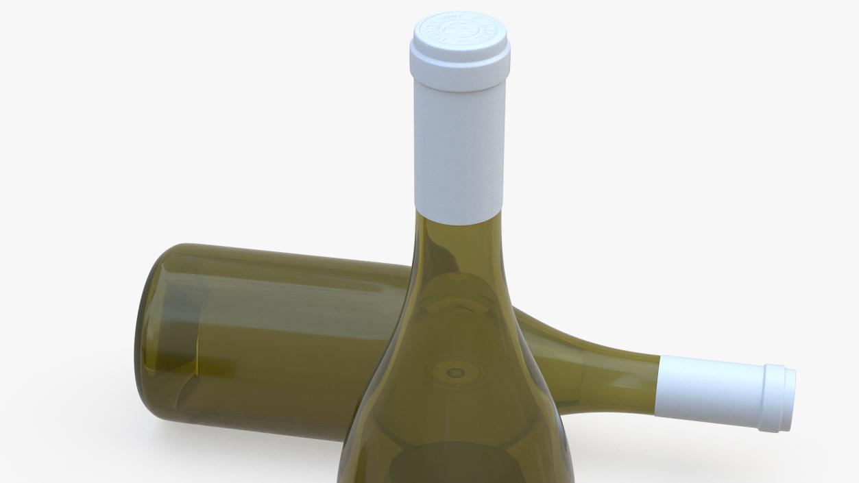 White Wine Bottle 2 3D model