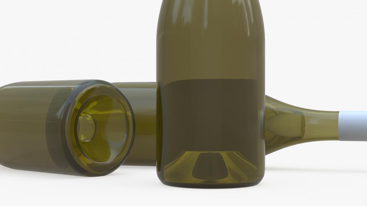 White Wine Bottle 2 3D model