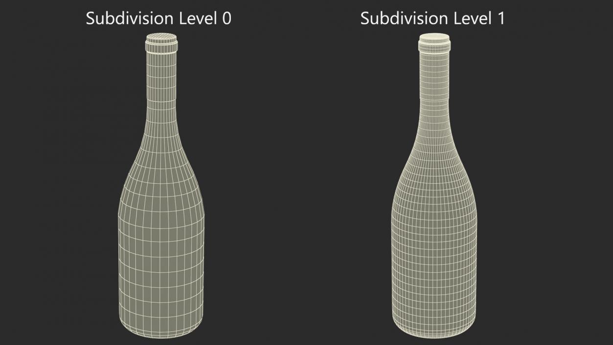 White Wine Bottle 2 3D model