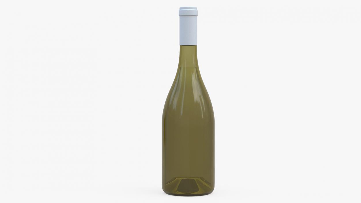 White Wine Bottle 2 3D model