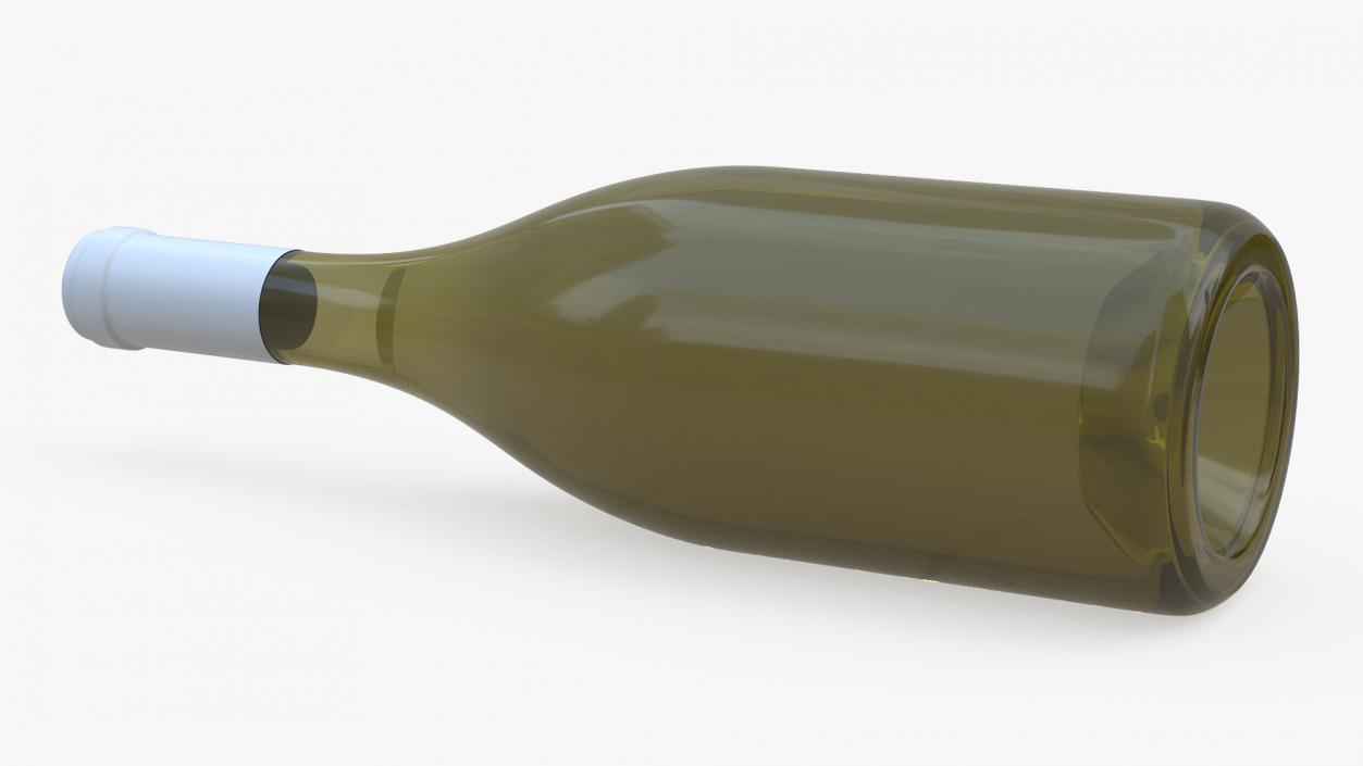 White Wine Bottle 2 3D model