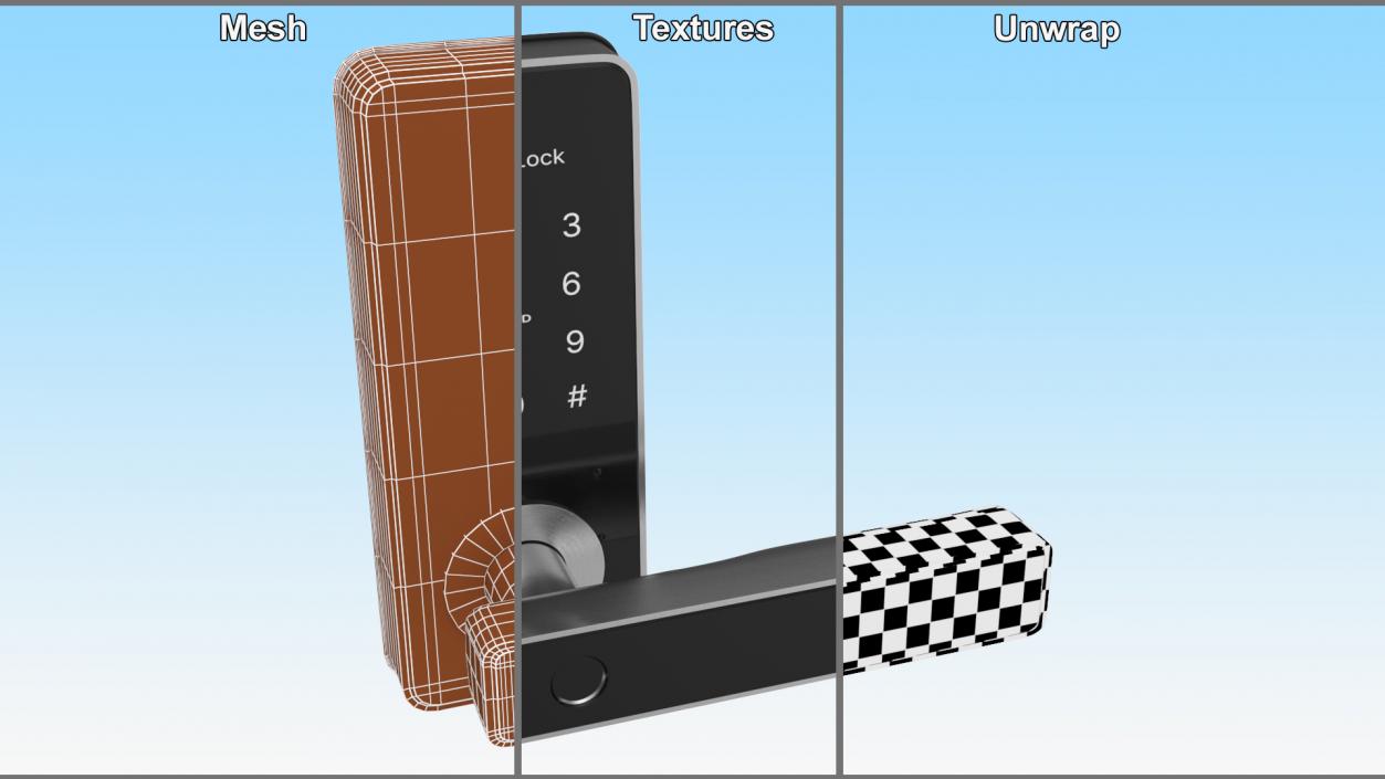 3D model Fingerprint Door Lock Liliwise H11B