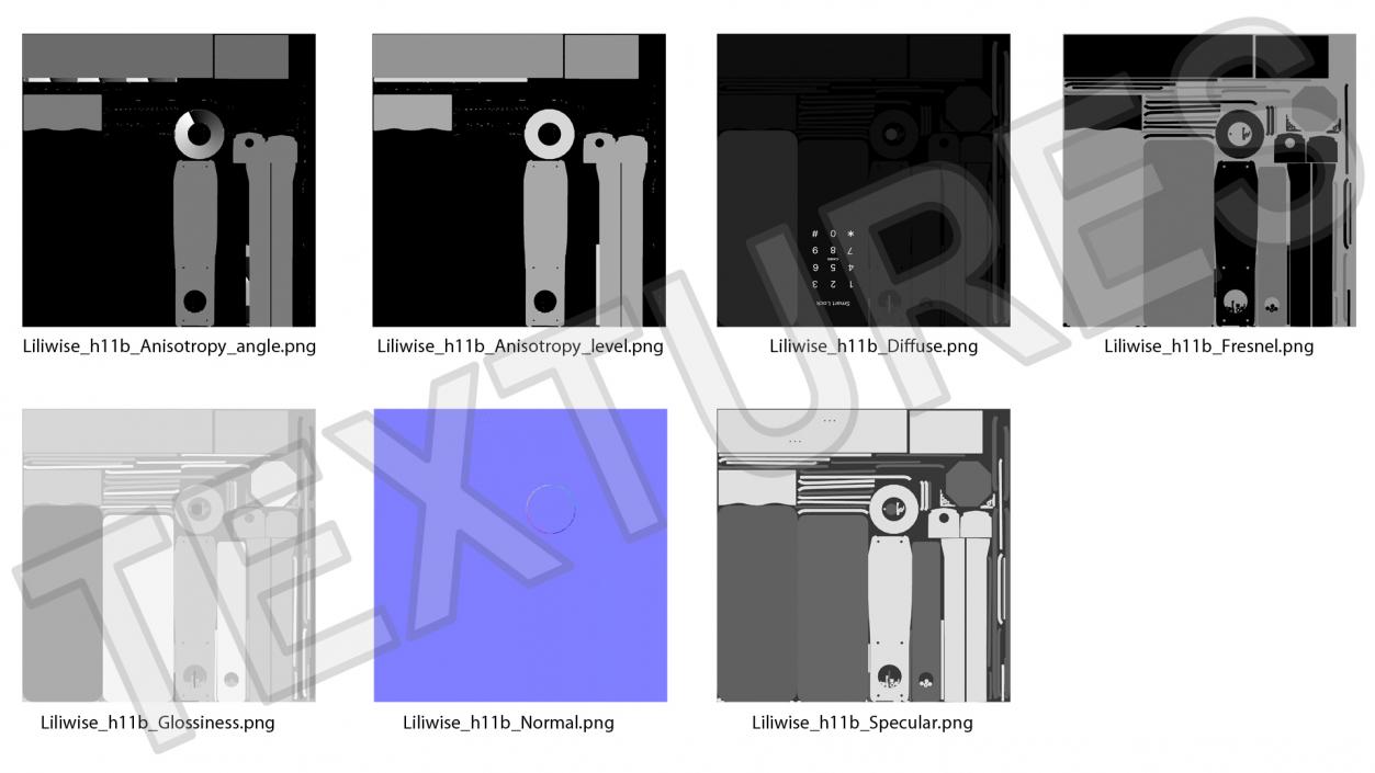 3D model Fingerprint Door Lock Liliwise H11B