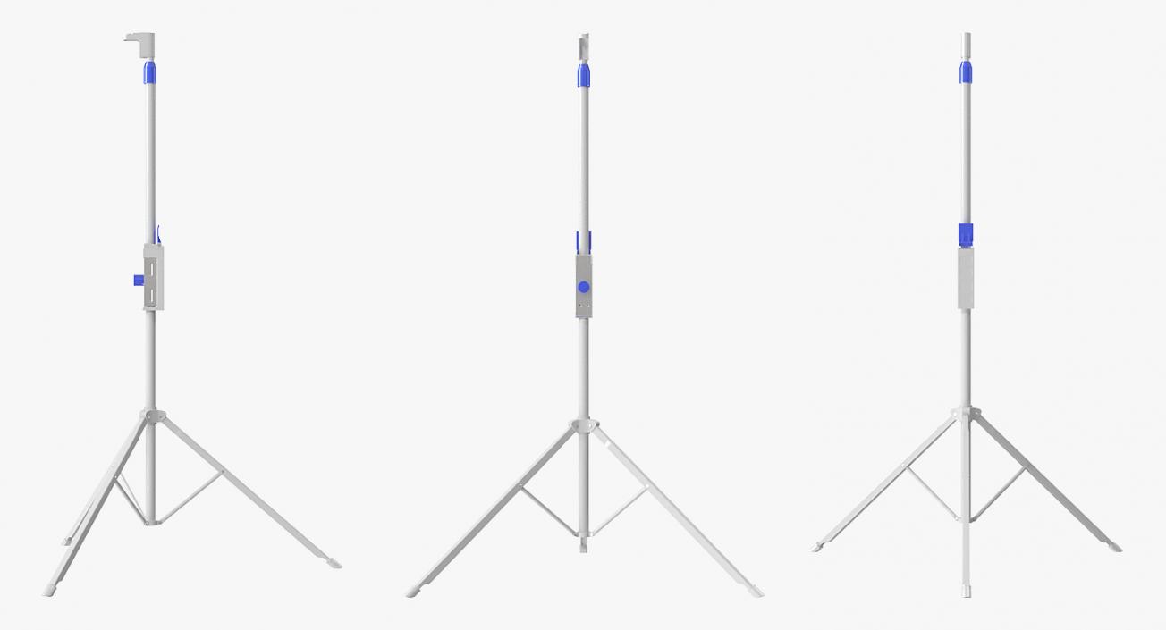 Adjustable Tripod Stand White 3D model