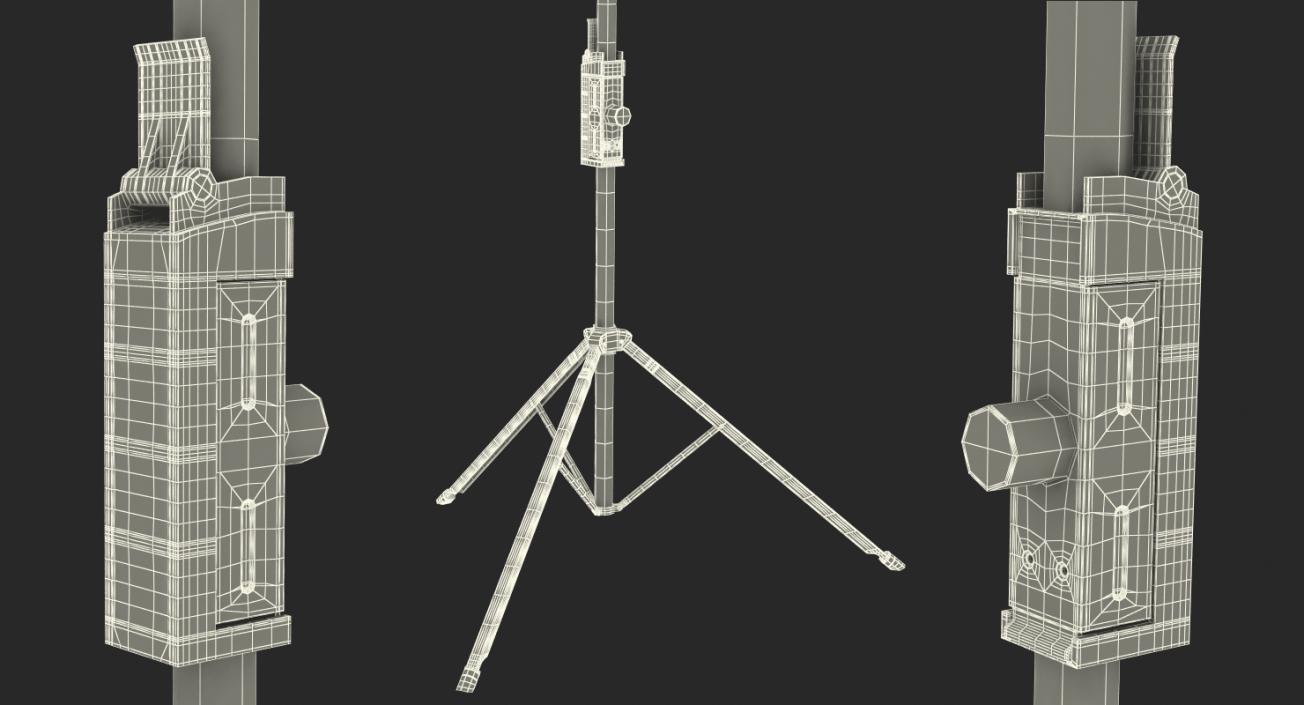 Adjustable Tripod Stand White 3D model