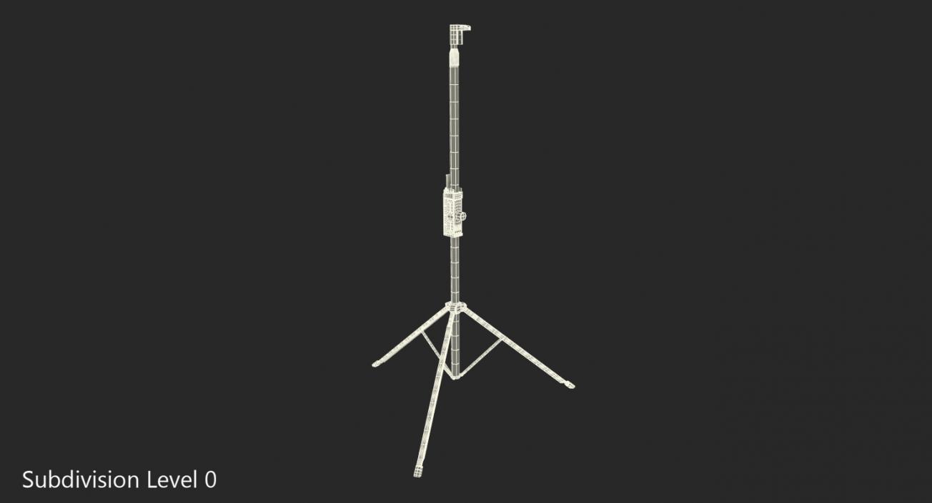 Adjustable Tripod Stand White 3D model