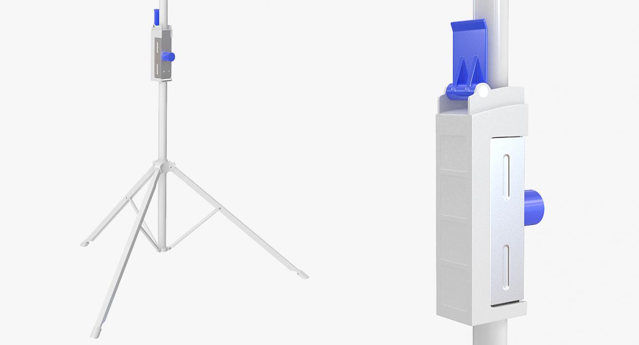 Adjustable Tripod Stand White 3D model